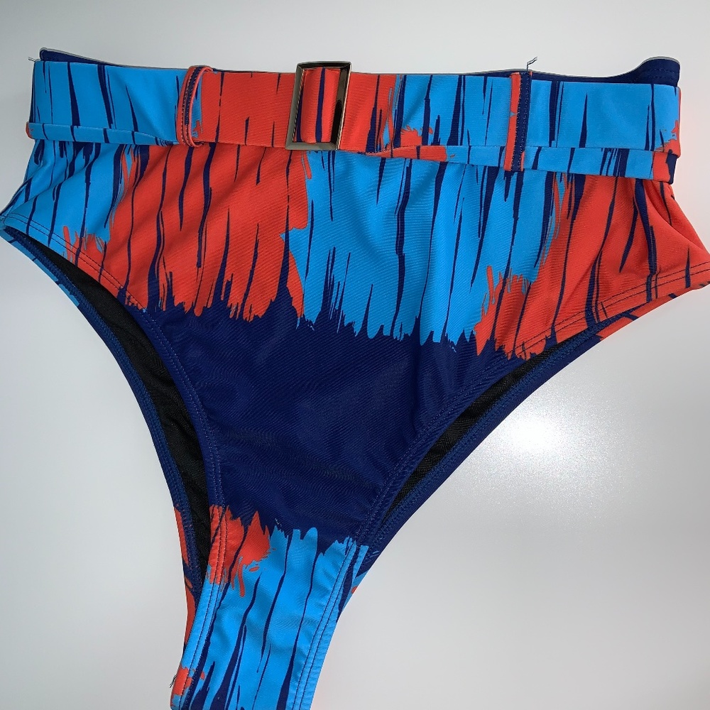 High Waisted Belted Swimsuit Bottom